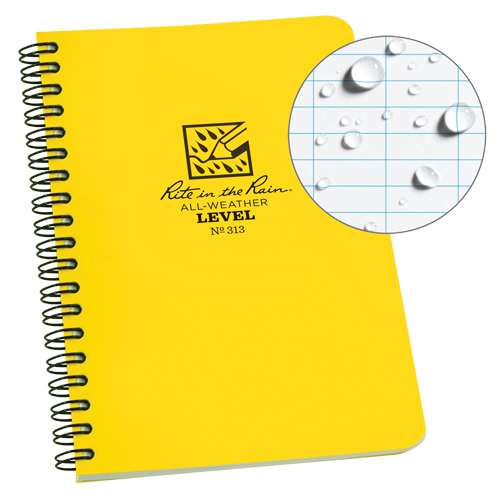 Carnet de notes de poche &agrave; spirale lat&eacute;rale, Couverture souple, Jaune, 64 Pages, 4-5/8" , 7"  Seaboard Timber Mart