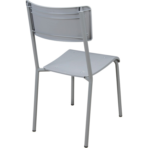 Chaises empilables Ventura, Polypropyl&egrave;ne, Hauteur 36", Capacit&eacute; 300 lb, Gris Seaboard Timber Mart