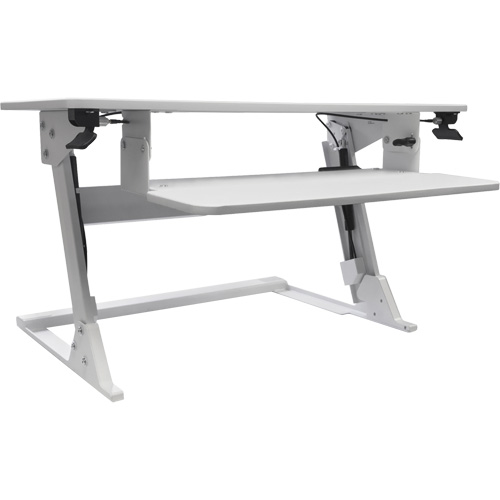 Goya Sit-Stand Workstation, Desktop Unit, 21" H x 35-2/5" W x 24" D, White Seaboard Timber Mart