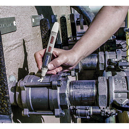 Marqueur de peinture &agrave; pointe en feutre, Liquide, Blanc Seaboard Timber Mart