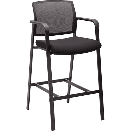 Activ Series Barstool Chair, Stationary, Fixed, 58-1/2", Mesh Seat, Black Seaboard Timber Mart