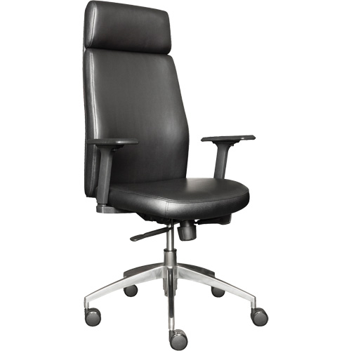 Activ Series High Back Executive Chair, Polyurethane/Vinyl, Black, 275 lbs. Capacity Seaboard Timber Mart