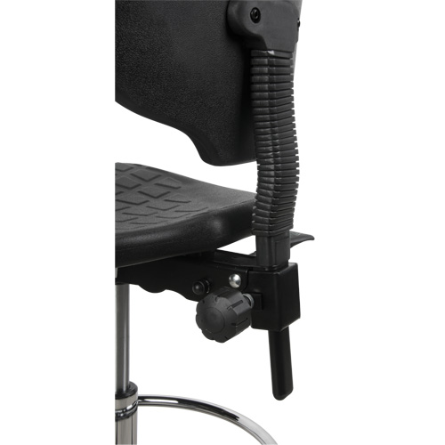 Heavy-Duty Ergonomic Stool, Mobile, Adjustable, 39" - 48", Polyurethane Seat, Black Seaboard Timber Mart