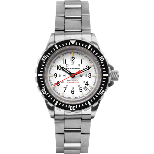 Arctic Edition Large Diver's Automatic GSAR Watch with Stainless Steel Bracelet, Digital, Battery Operated, 41 mm, Silver Seaboard Timber Mart