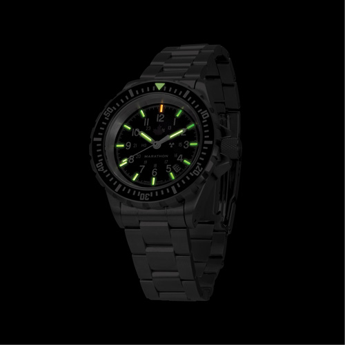 Grey Maple Large Diver's Automatic Watch with Stainless Steel Bracelet, Digital, Battery Operated, 41 mm, Silver Seaboard Timber Mart