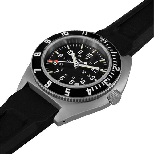 Steel Navigator with Date on Black 3-Piece Rubber Strap Kit, Digital, Battery Operated, 41 mm, Black Seaboard Timber Mart