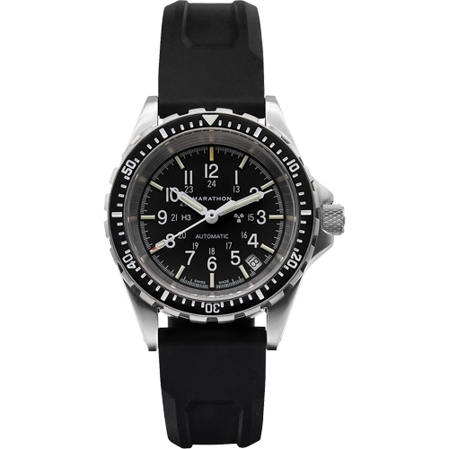 Jumbo Diver/Pilot's Automatic Chronograph Watch, Digital, Battery Operated, 46 mm, Black Seaboard Timber Mart