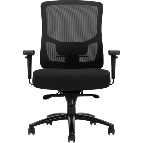 Raven 400 High-Back Heavy-Duty Synchro-Tilter, Mesh, Black, 400 lbs. Capacity Seaboard Timber Mart