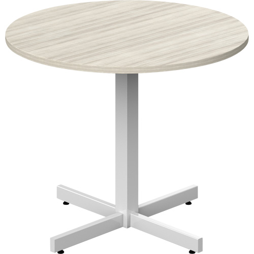 Table ronde &agrave; hauteur r&eacute;glable Newland, 36" lo x 36" la x 29" h, Dessus de 1", Stratifi&eacute;, Havane Seaboard Timber Mart