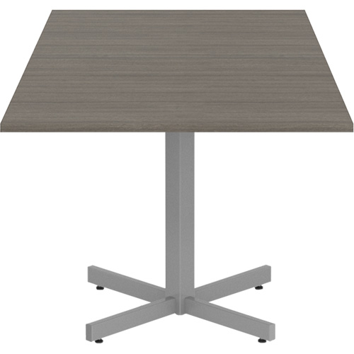 Newland Height-Adjustable Square Table, 36" L x 36" W x 29" H, 1" Top, Laminate, Brown Seaboard Timber Mart