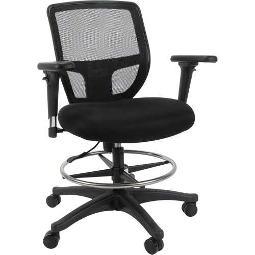 Mesh Work Stool, Mobile, Adjustable Height, 450 lbs. Capacity Seaboard Timber Mart