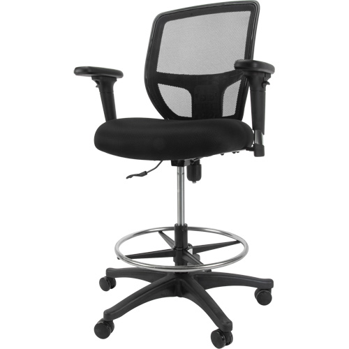 Mesh Work Stool, Mobile, Adjustable Height, 450 lbs. Capacity Seaboard Timber Mart