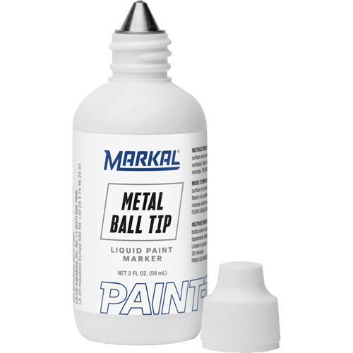 Marqueur Paint-Riter avec pointe en bille m&eacute;tallique, Liquide, Blanc Seaboard Timber Mart