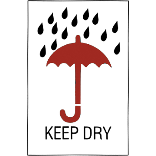 "Keep Dry" Special Handling Labels, 6" L x 4" W, Red on White Seaboard Timber Mart