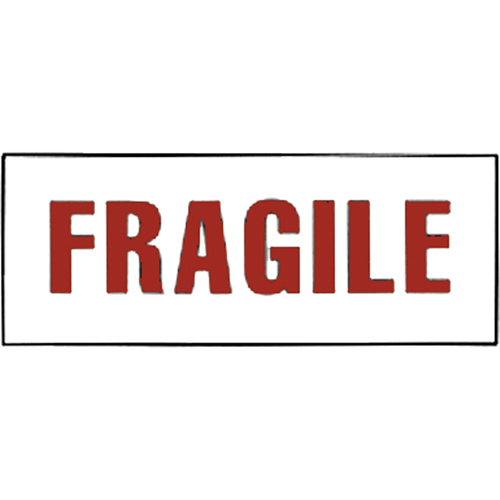 &eacute;tiquettes pour traitement sp&eacute;cial Fragile, 6" lo x 2" la, Rouge/blanc Seaboard Timber Mart