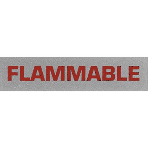 &eacute;tiquettes pour traitement sp&eacute;cial Flammable, 5" lo x 2" la, Noir/rouge Seaboard Timber Mart