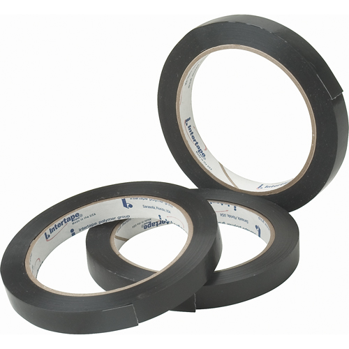 Black General Purpose Strapping Tape, 2.7 mils Thick, 12 mm (47/100") x 54.864 m (180')  Seaboard Timber Mart