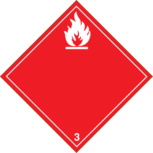 TDG Shipping Labels, Class 3, Flammable Liquids, Vinyl Seaboard Timber Mart