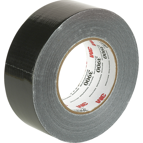 Economy Grade Coloured Duct Tape 3900, 8 mils, Black, 48 mm (2") x 55 m (180') Seaboard Timber Mart