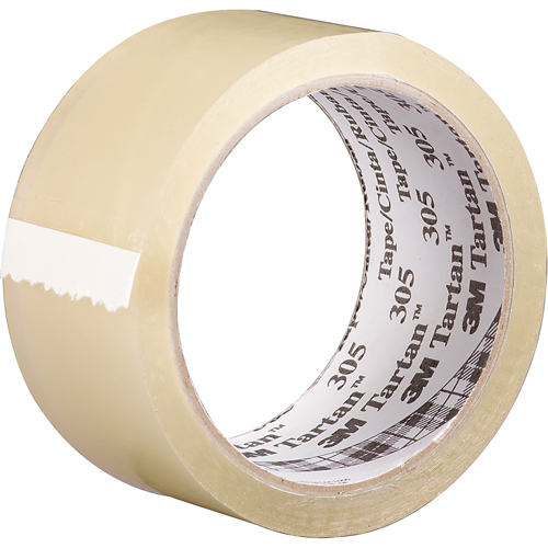 Tartan 305 Box Sealing Tape, Acrylic Adhesive, 1.6 mil, 48 mm (2") x 100 m (328') Seaboard Timber Mart