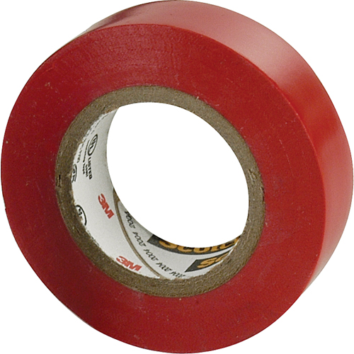 Scotch&reg; 35 Colour Coded Tape, 12.7 mm (1/2") x 6.1 m (20'), Red, 7 mils Seaboard Timber Mart