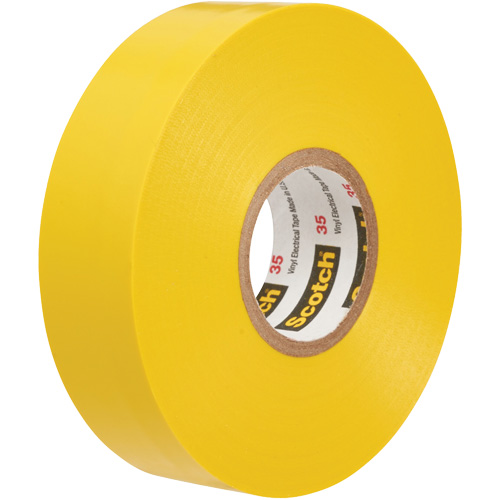 Scotch&reg; 35 Colour Coded Tape, 12.7 mm (1/2") x 6.1 m (20'), Yellow, 7 mils Seaboard Timber Mart