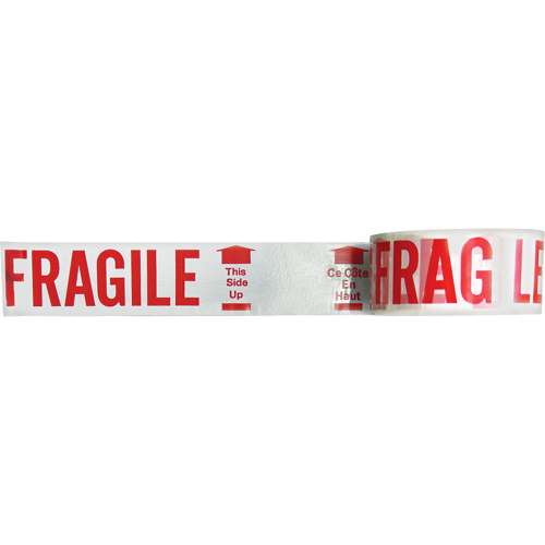 Bilingual Printed Tape – Fragile This Side Up , Red on White Seaboard Timber Mart