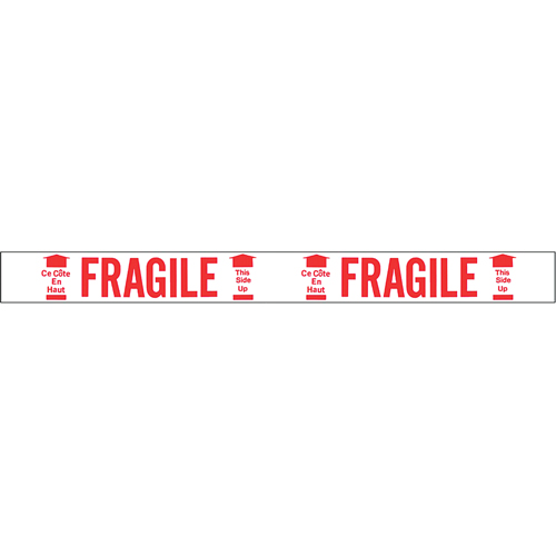 Bilingual Printed Tape – Fragile This Side Up , Red on White Seaboard Timber Mart