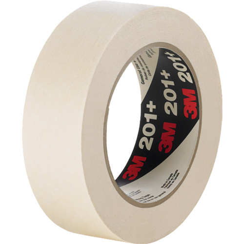 201+ General Use Masking Tape, 12 mm (1/2") x 55 m (180'), Tan Seaboard Timber Mart