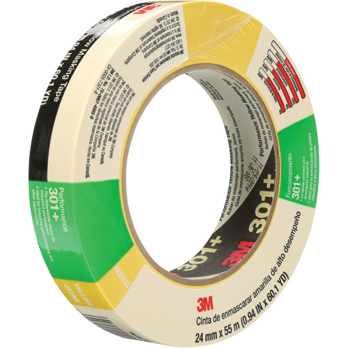301+ Performance Masking Tape, 24 mm (1") x 54.8 m (180'), Yellow Seaboard Timber Mart