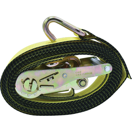 Tendeurs d'arrimage &agrave; cliquet, Crochet en J, 2" , 16' , Charge d'utilisation max. 10 000 lb Seaboard Timber Mart