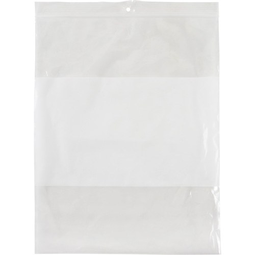 Sacs en poly avec espace inscriptible blanc, Refermable, 10" x 8", 2 mils Seaboard Timber Mart