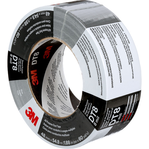 DT8 All-Purpose Duct Tape, 8 mils, Silver, 48 mm (2") x 55 m (180') Seaboard Timber Mart