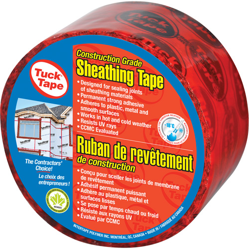 Contractors Sheathing Tape, 60 mm (2-3/8") x 55 m (180.4'), Red Seaboard Timber Mart
