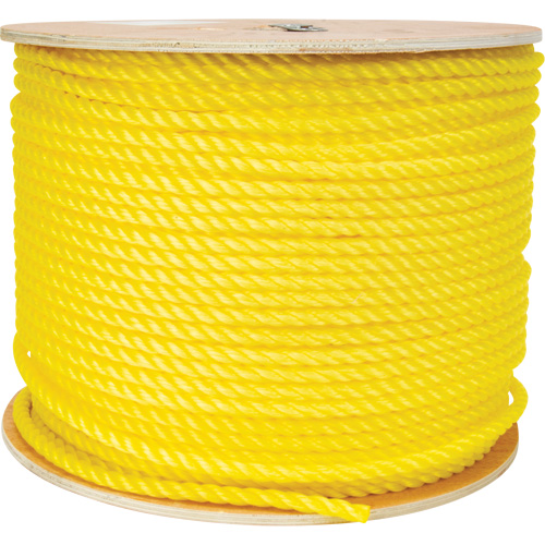 Corde jaune tress&eacute;e 3/8", Polypropyl&egrave;ne, 630' Seaboard Timber Mart