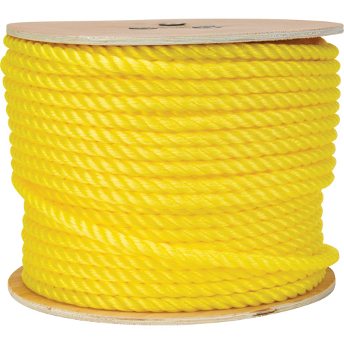 Corde jaune tress&eacute;e 1/2", Polypropyl&egrave;ne, 335' Seaboard Timber Mart