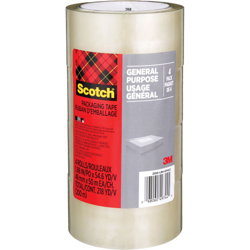 Ruban d'emballage pour l'exp&eacute;dition Scotch 175G, 48 mm (2") x 50 m (164') Seaboard Timber Mart