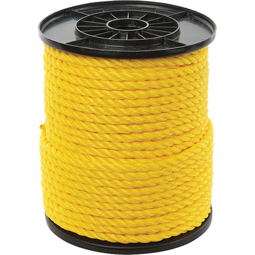 3/8" Yellow Twisted 3-Strand Rope, Polypropylene, 250' Seaboard Timber Mart