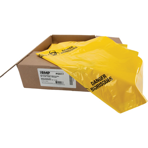 Waste Bags, Bio-Hazard, 38" L x 30" W, 2 mils Seaboard Timber Mart