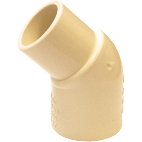 Raccord coude 45° m&acirc;le et femelle Flowguard Gold, Chantepleure x noeud, PVC-C, 1/2" Seaboard Timber Mart