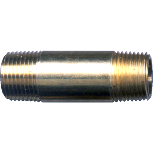 Long Pipe Nipple, Brass, 1/4", NPT x NPT Seaboard Timber Mart