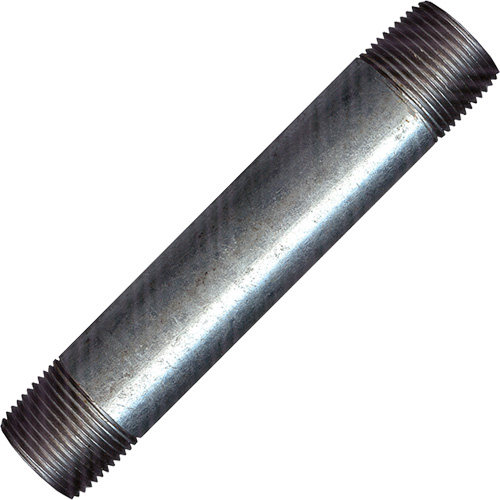 Long Pipe Nipple, Galvanized, 1/2", NPT x NPT Seaboard Timber Mart