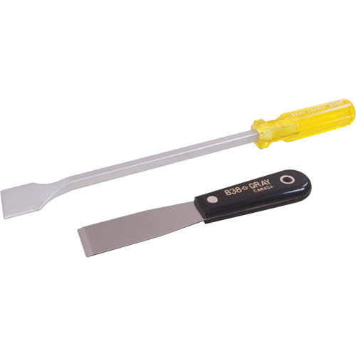 2-Piece Scraper Set, Carbon Steel Blade, 1-1/2"/1-1/4" Wide, Plastic Handle Seaboard Timber Mart