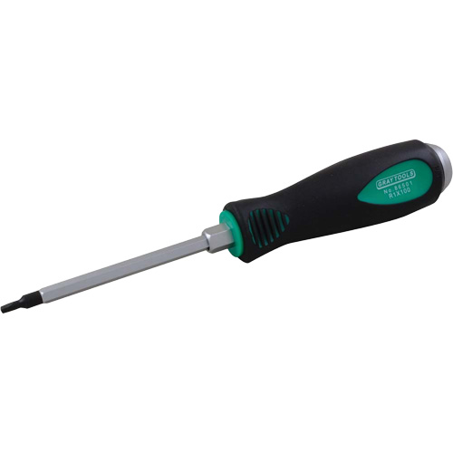 Tournevis pour vis &agrave; t&ecirc;te carr&eacute;e creuse, Tige de #0, Ronde, 7-3/8" lo, Prise en Coussin&eacute;e Seaboard Timber Mart