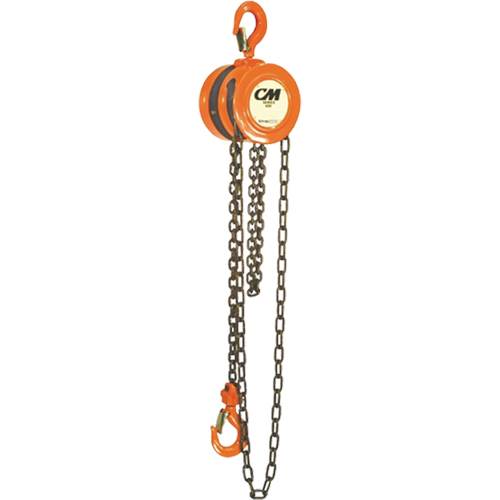 Chain Hoist, 10' Lift, 1000 lbs. (0.5 tons) Capacity, Steel Chain Seaboard Timber Mart