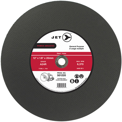 Meules &agrave; tronçonner POWER ABRASIVE, 12" x 1/8", Arbre de 20 mm, Type 1, 6370 Tr/min Seaboard Timber Mart
