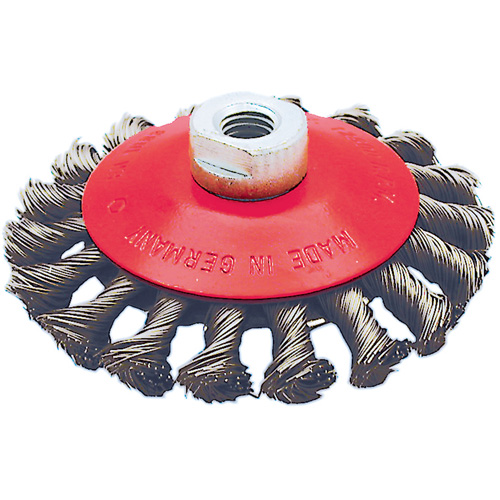 BK4520T Knot Twisted Conical Wheel, 4-1/2" Dia., 0.02" Fill, 5/8"-11 Arbor Seaboard Timber Mart