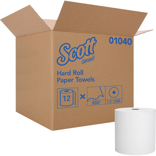 Serviettes en rouleaux durs Essential de Scott, 1 pli, Standard, 800' lo Seaboard Timber Mart