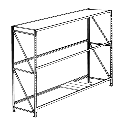 Pronto Bulk Storage Racks - 22-Ga. Shelf Panels, Galvanized Steel, 24" W x 6" D Seaboard Timber Mart