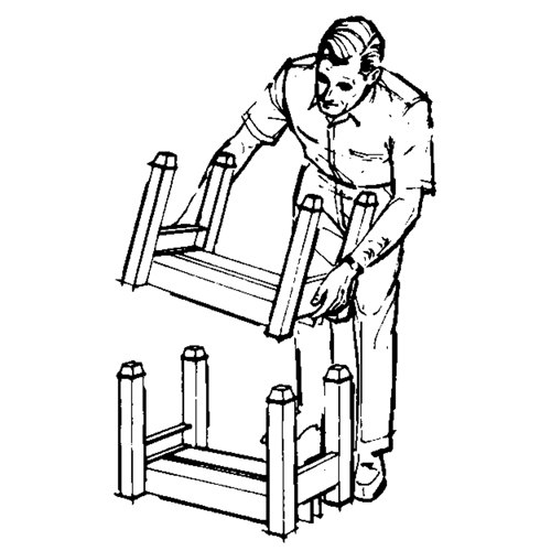 Supports empilables mobiles, 12" la x 16" p, Capacit&eacute; de 2500 lb Seaboard Timber Mart